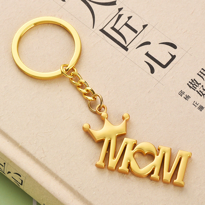 Wholesale Metal Father's Day and Mother's Day MOM English Letter Keychains