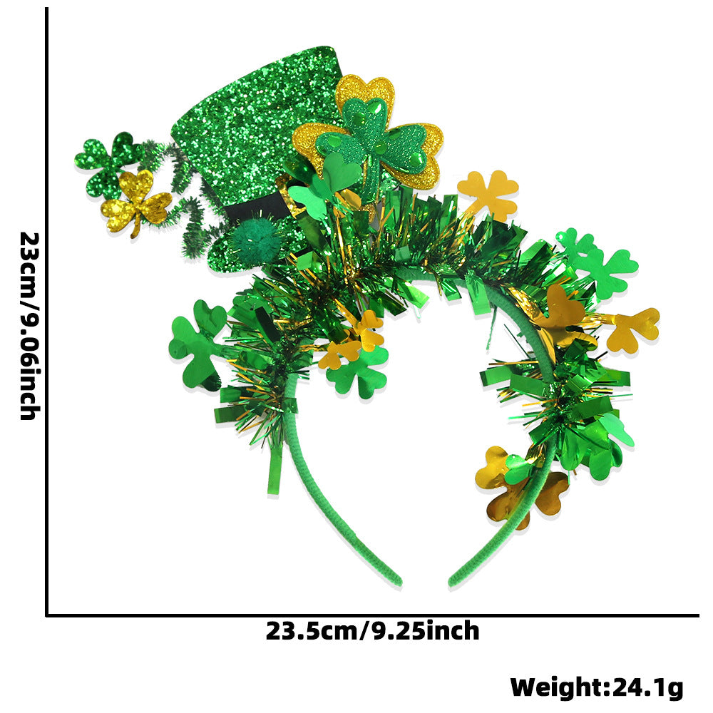 Wholesale St.  Patrick' s Day shamrock ribbon bow headband