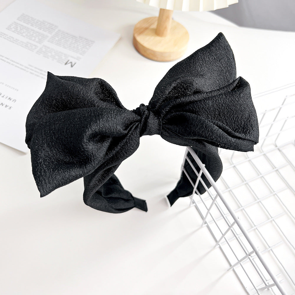 Tela de tela al por mayor diadema de corbata de lazo de borde