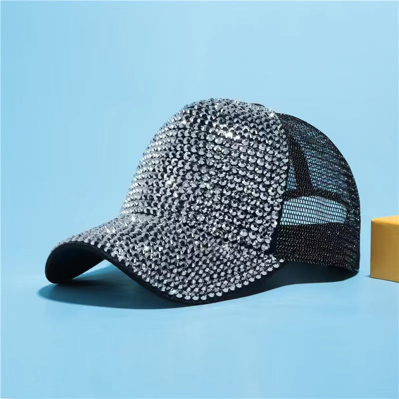 Wholesale breathable baseball cap rhinestone cap summer sunshade sunscreen cap manufacturers a postage