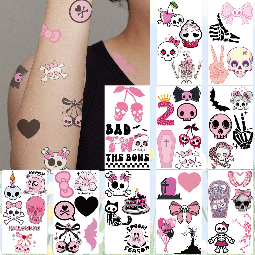 Wholesale 10 pcs/ pack skull painted tattoo stickers  DIY arm face stickers