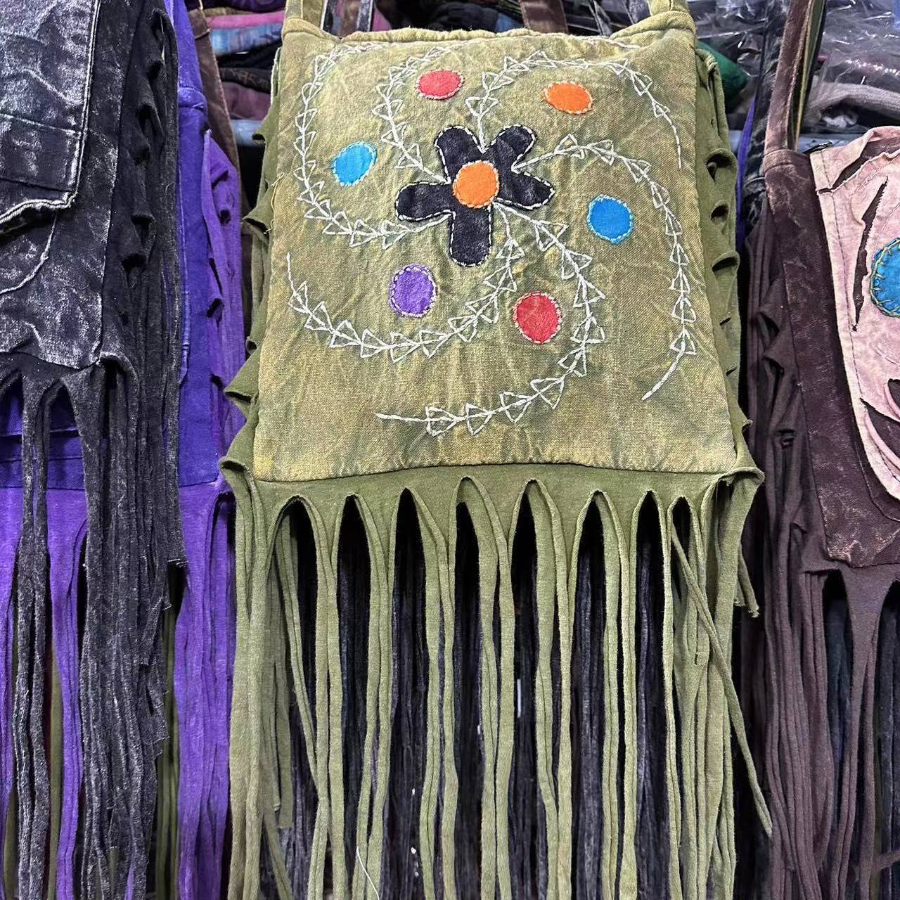Wholesale Hippie Wasteland Style Bohemian Ethnic Style Niche Tassel Crossbody Shoulder Bag