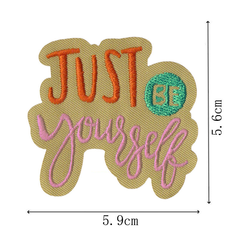 Wholesale Embroidered Inspirational Quote Patches Set 22 Pieces Star Motif Iron On Decorative Fashion Accessory For Coats Gift