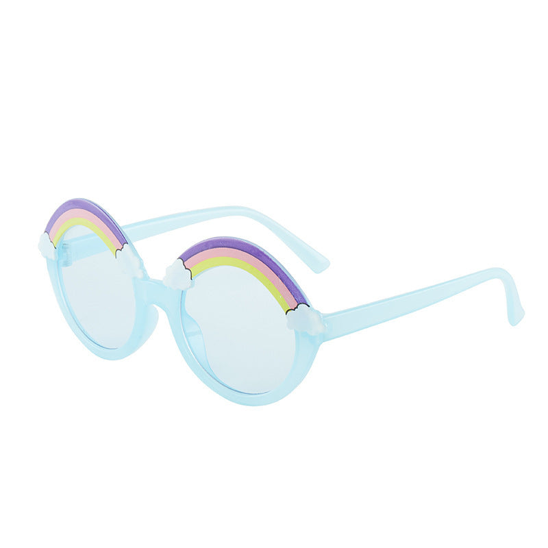 Wholesale PC Kids Rainbow Cute Round Frame Sunglasses