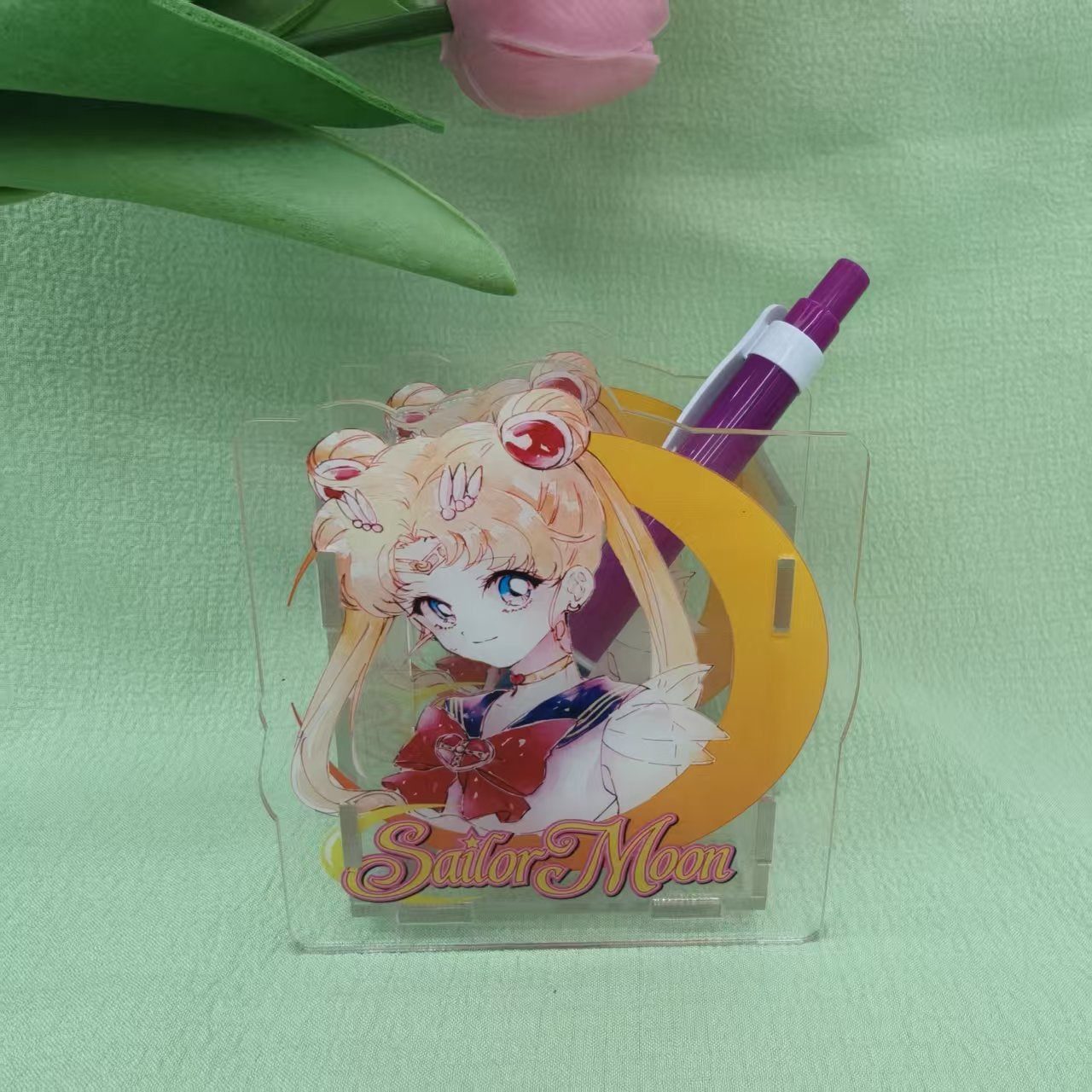 Wholesale  Creative Cute Cartoon Acrylic Pen Holder  OLY Exclusive