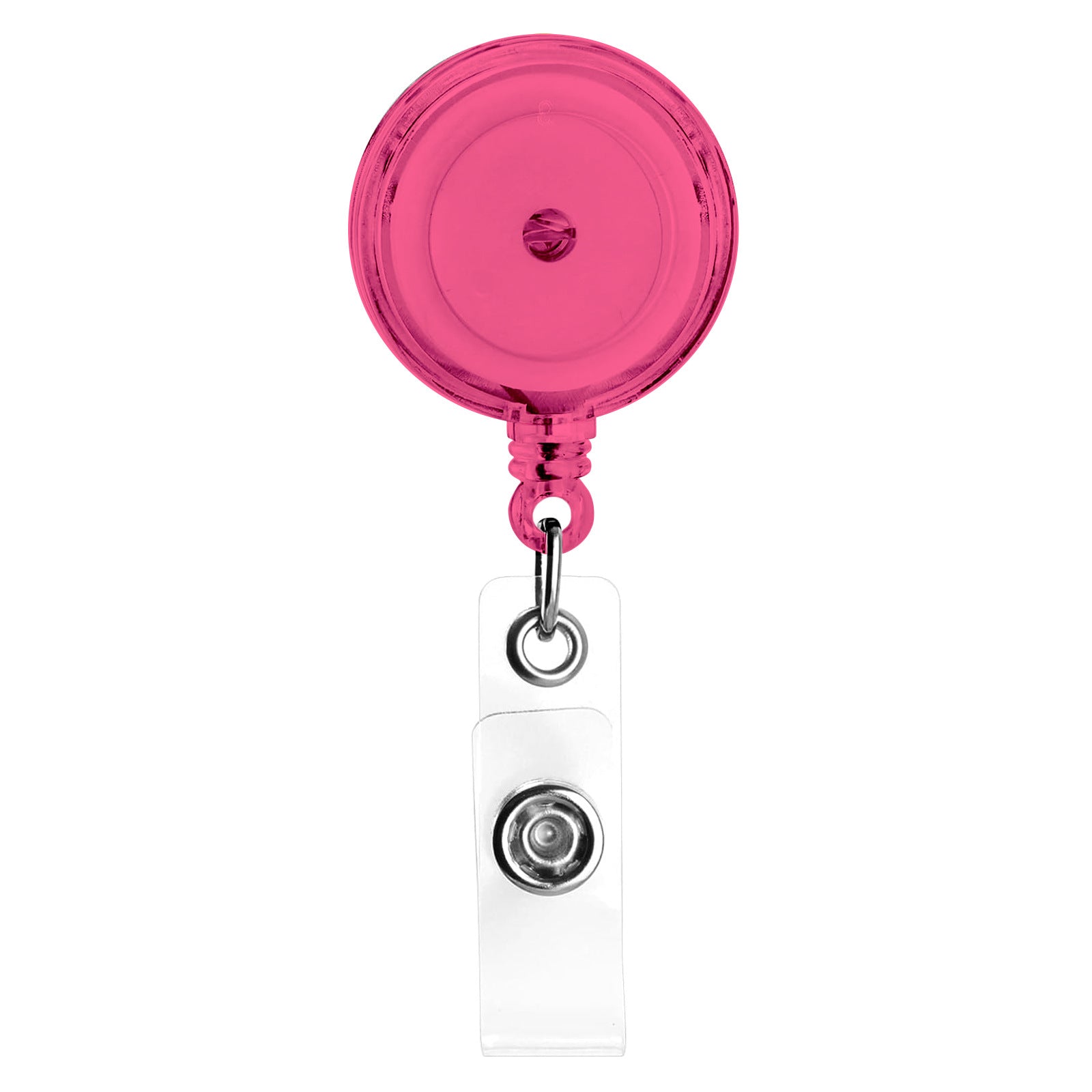 Wholesale Color Semi Transparent High Elasticity Badge Scroll with Retractable Plastic Keychain