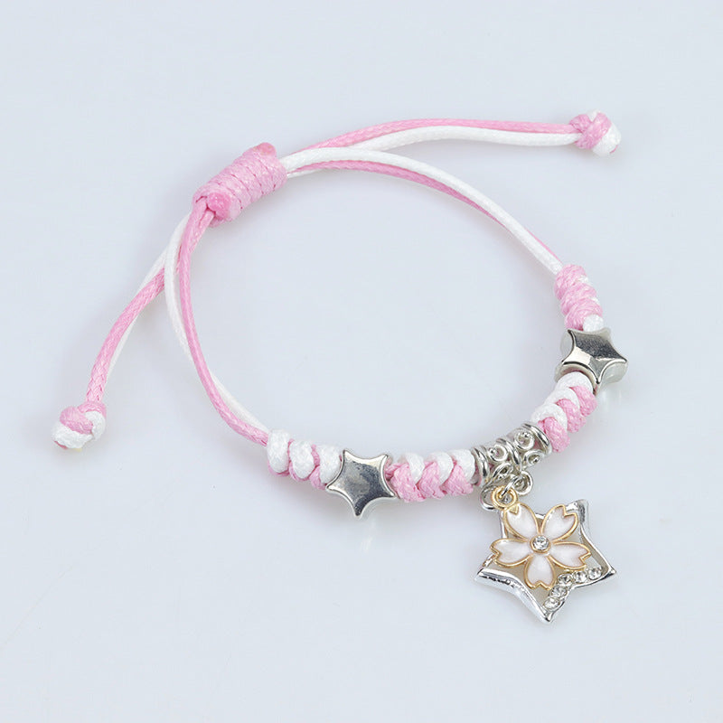 Wholesale Butterfly Flower Pentagram Friendship Braided Bracelet