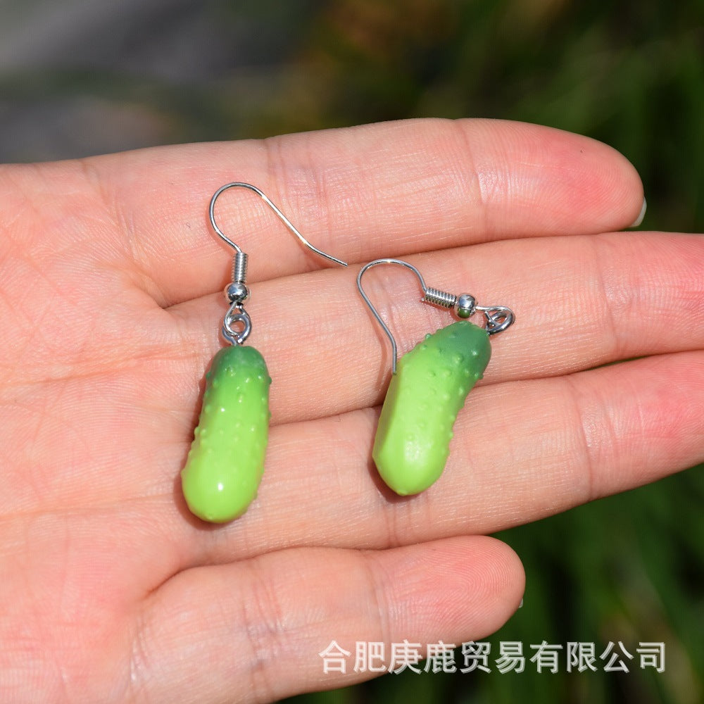 Wholesale Stereo Cabbage Cabbage Earrings Stereo Cucumber Earrings Cute Earrings