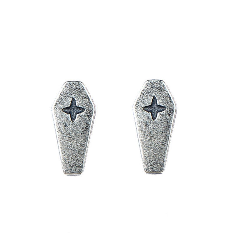 Wholesale Sterling Silver Gothic Cross Diamond Earrings