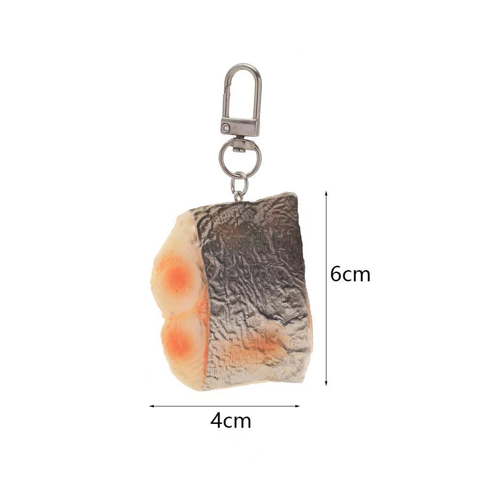 Wholesale PVC Seafood BBQ Keychain