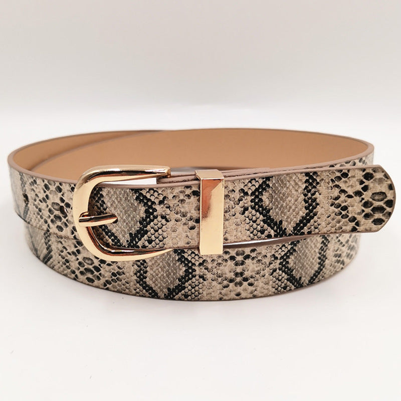 Wholesale Snake print women' s belt