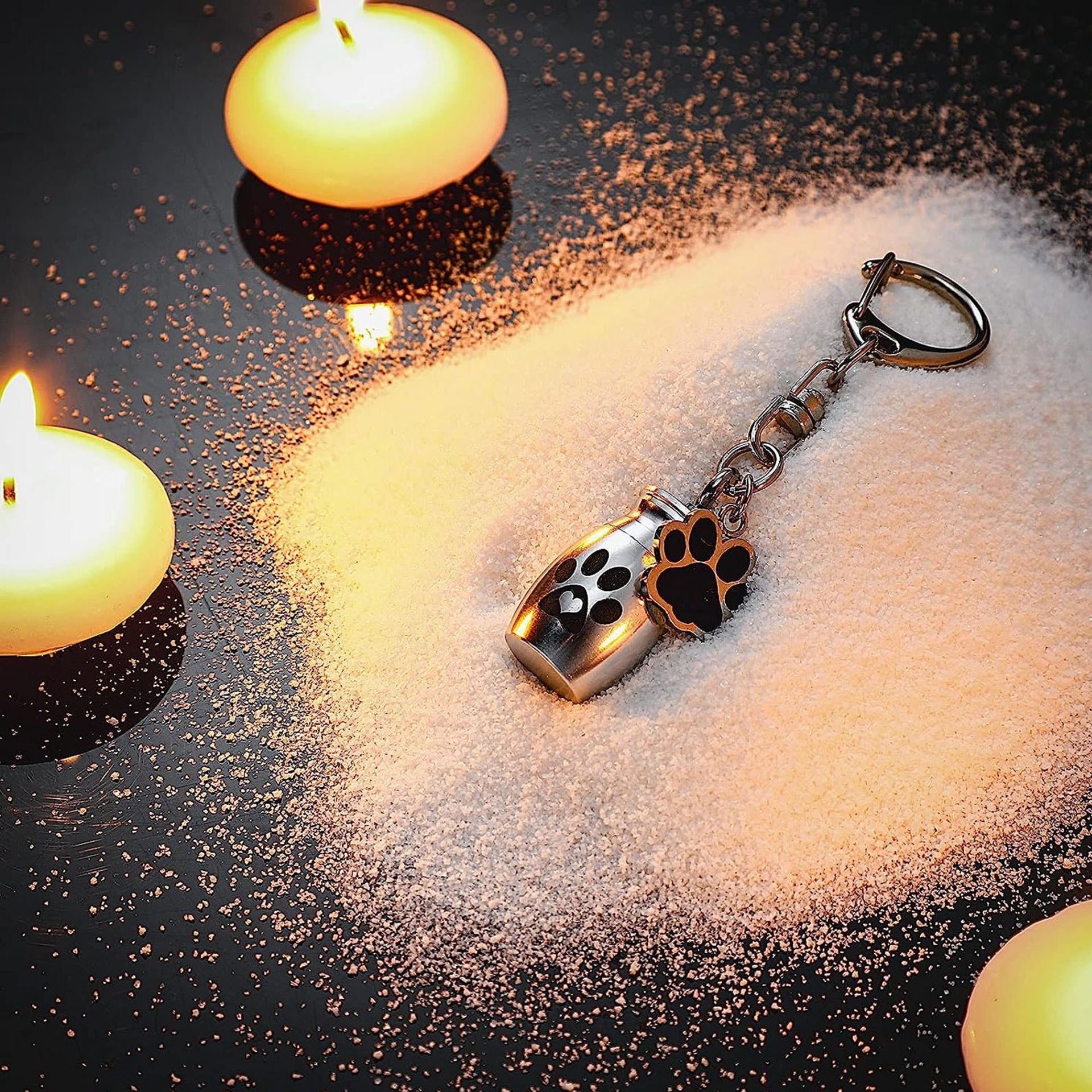 Wholesale Commemorative Pet Ashes Box Zinc Alloy Keychain