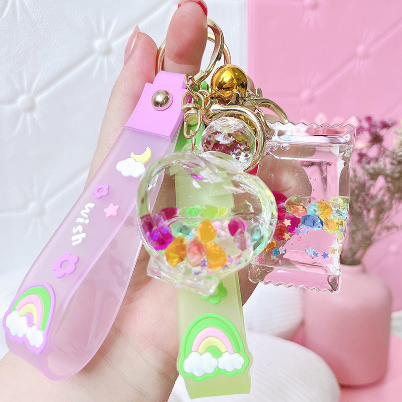 Wholesale Acrylic Oiled Gypsophila Keychain