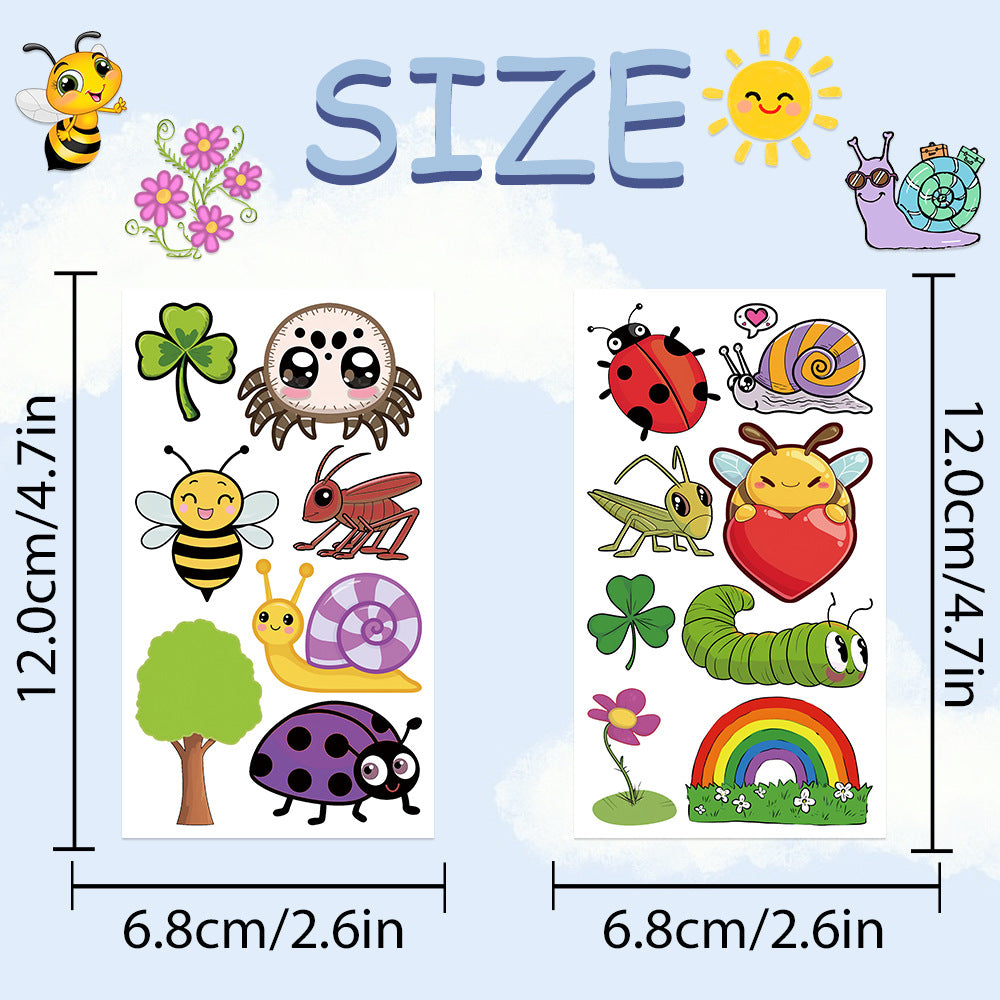 Wholesale 10 pcs/ pack cartoon cute animal tattoo stickers arm stickers face stickers