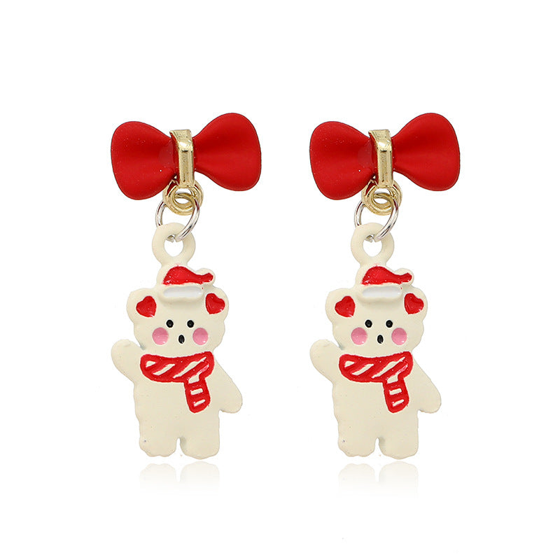 Wholesale Christmas tree bell  alloy earrings