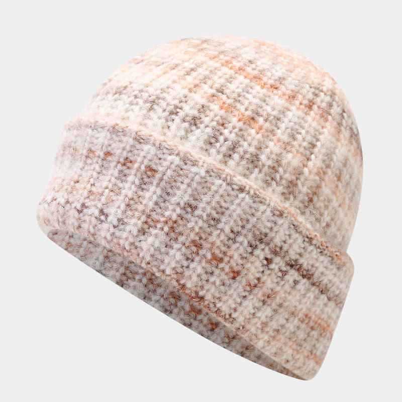 Wholesale Retro Tie Dye Knitted Hat Winter Warm Ear Protection Beanie