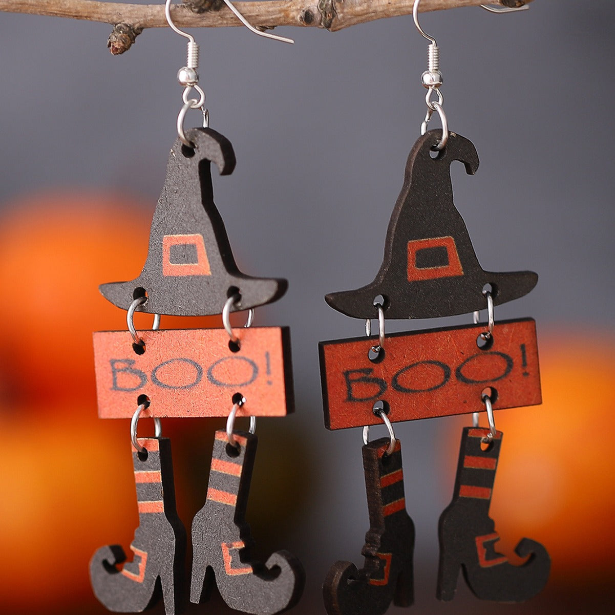 Wholesale  Gothic Witch Hat Boots Pendant Earrings