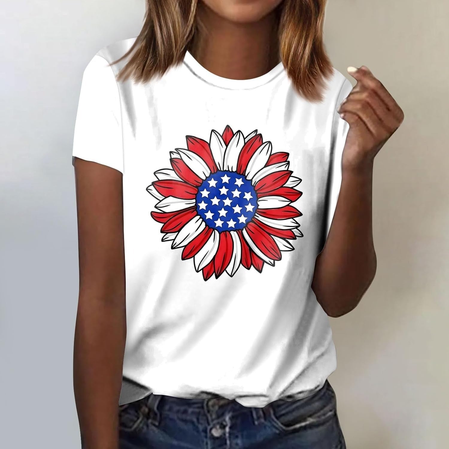 Wholesale Independence Day 3D Digital Printing T-shirt