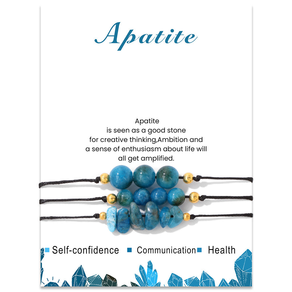 Wholesale Natural Stone Set Gravel Beads Hand Woven Bracelet