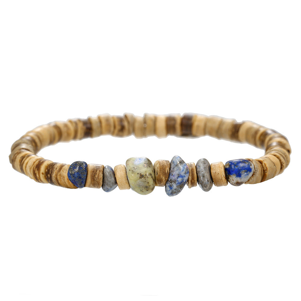 Wholesale simple turquoise wooden bead bracelet