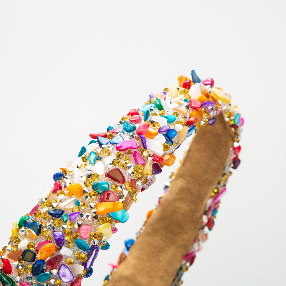 Wholesale Fashion Baroque Colorful Jewel Headband