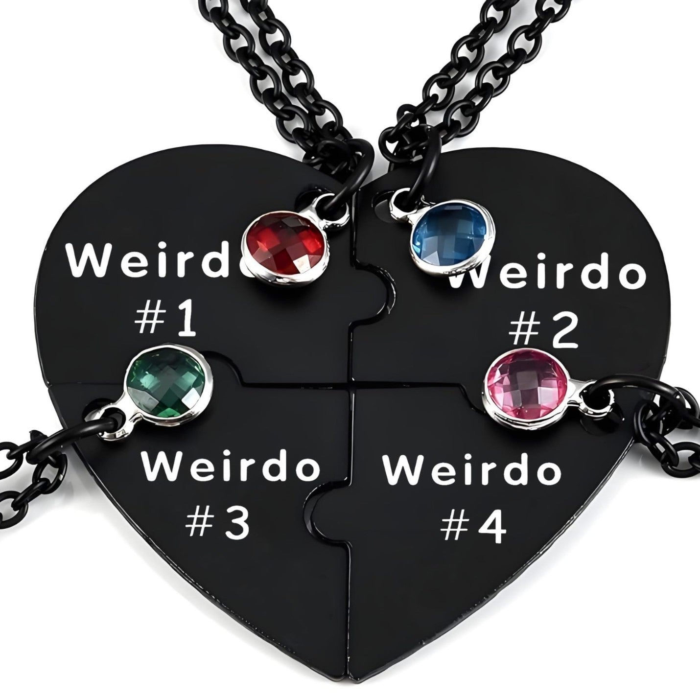 Wholesale December Birthday Stone Stainless Steel Love Puzzle Necklace