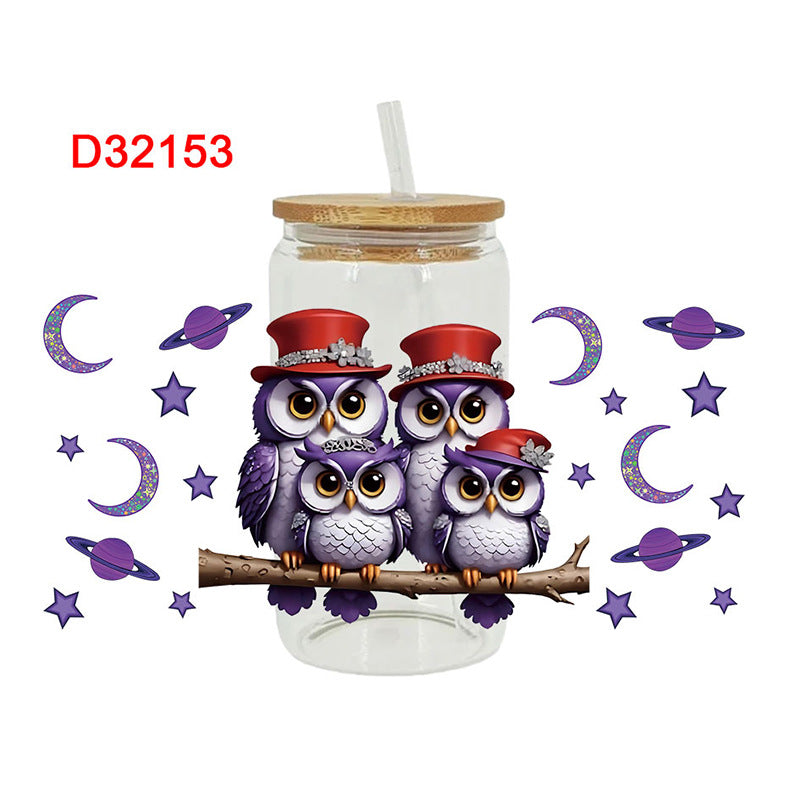 Wholesale Colorful cute animals 16oz Cup UV DTF Wraps