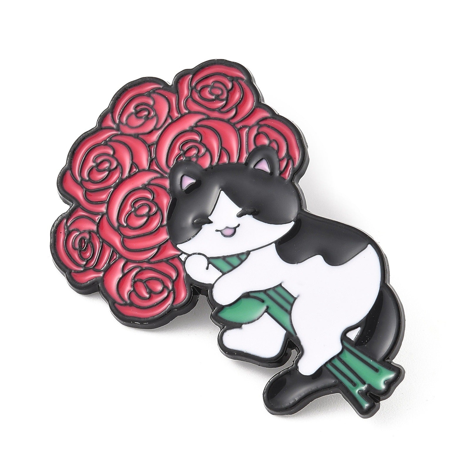 Wholesale Drip oil cartoon flower cat sweet brooch