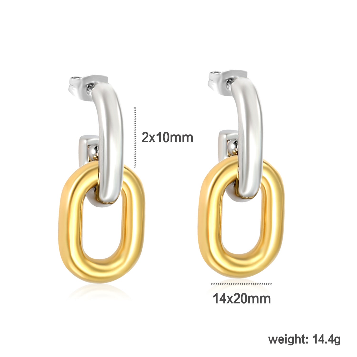 Wholesale Stainless steel shell stud earrings