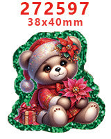 Wholesale Random 30pcs Green Christmas Cartoon Acrylic Flatback