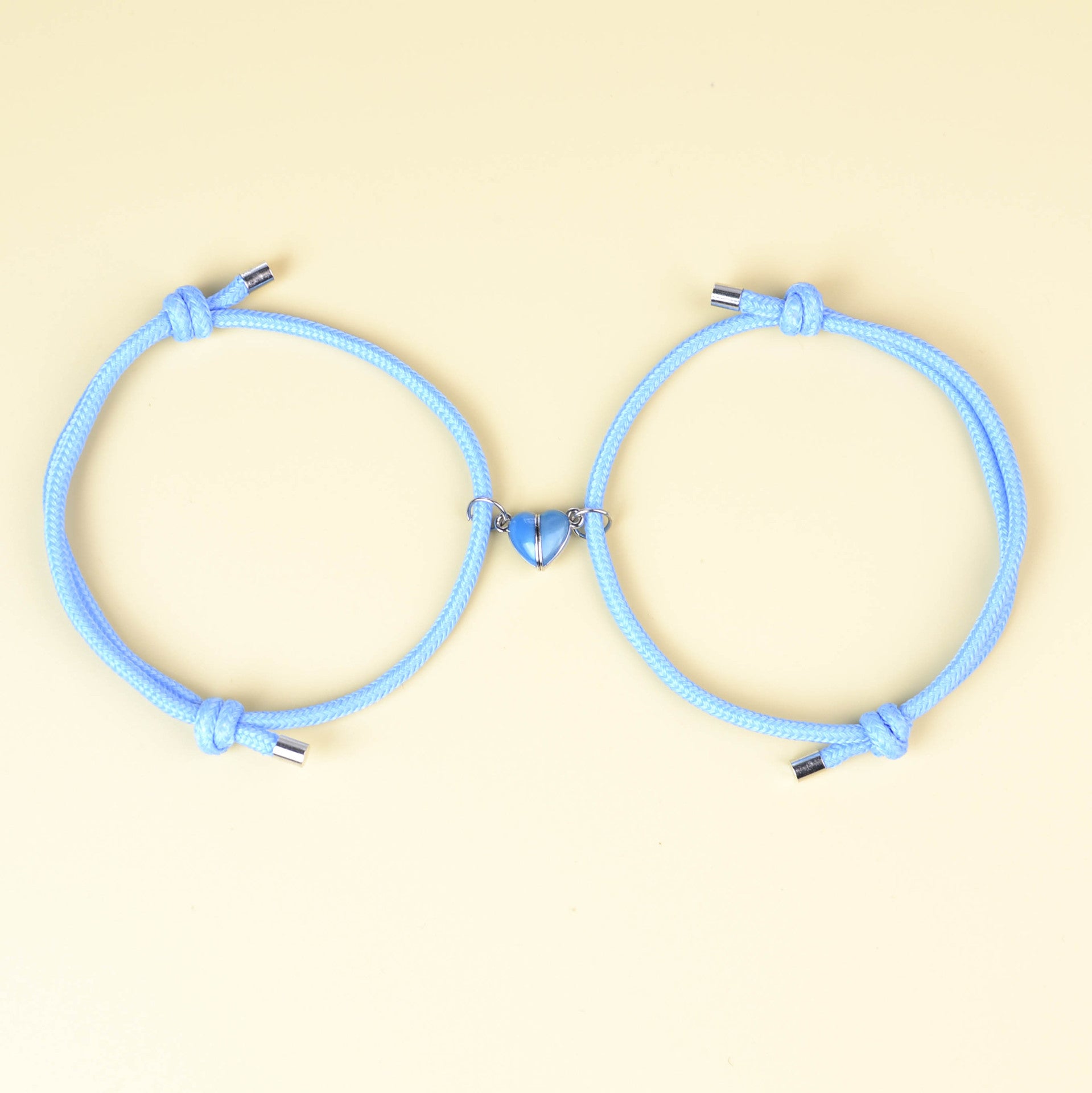 Wholesale Luminous  Magnet Suction Couple Woven Bracelet