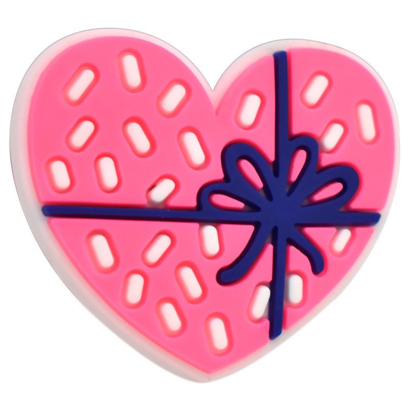 Wholesale Random 100pcs Pink heart-shaped bead  Focal Beads