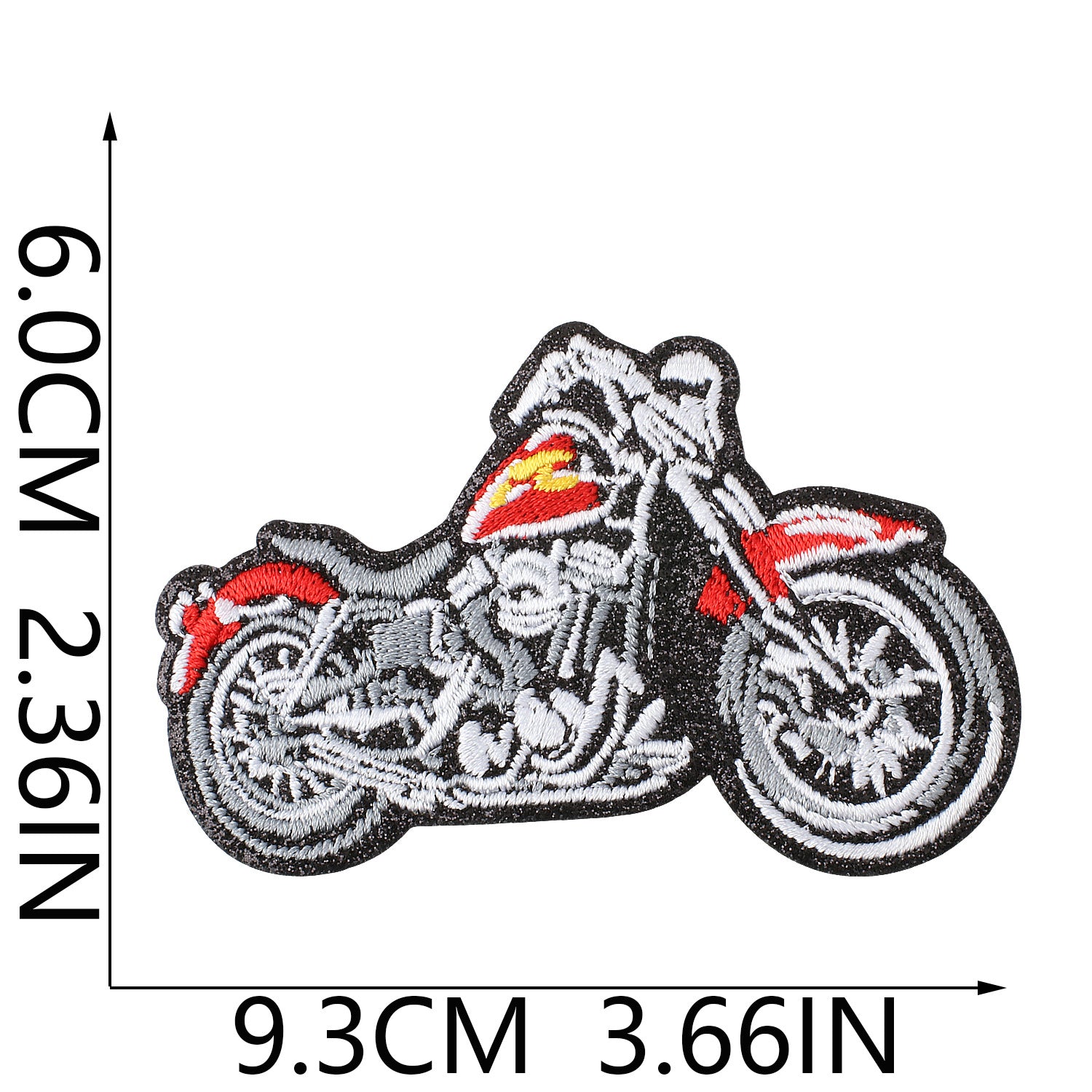 Wholesale Leather Skull  Embroidered Patch Iron On DIY Accessory For Clothing Backpack