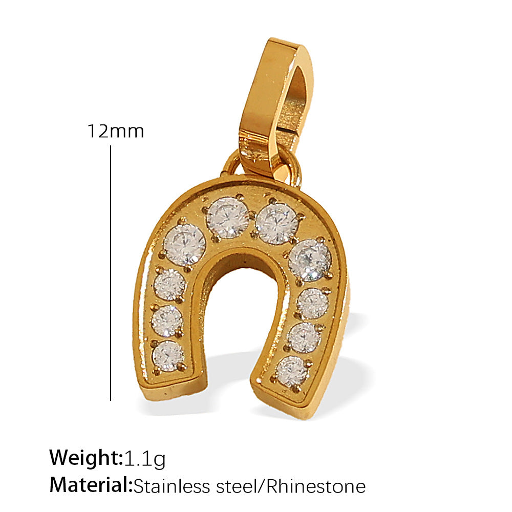 Wholesale Diverse diamond studded stainless steel necklace pendant accessories