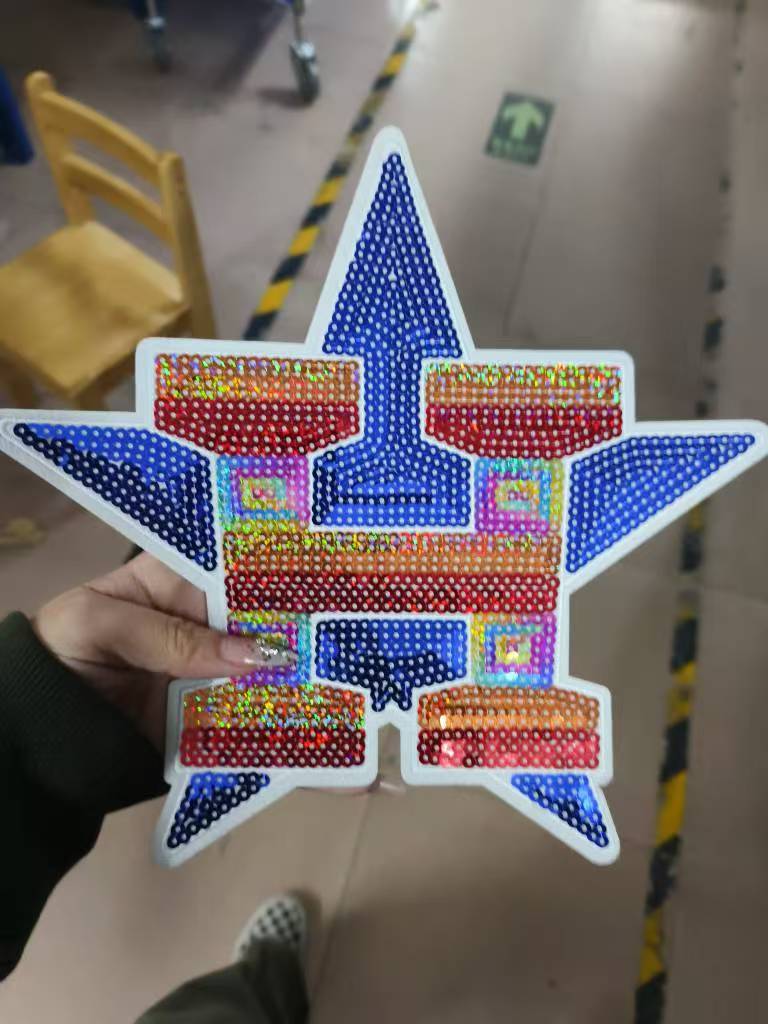 Wholesale Sequin Embroidery Oversized 28Cm Red Patch Coat Decor Boutique Craft Supply