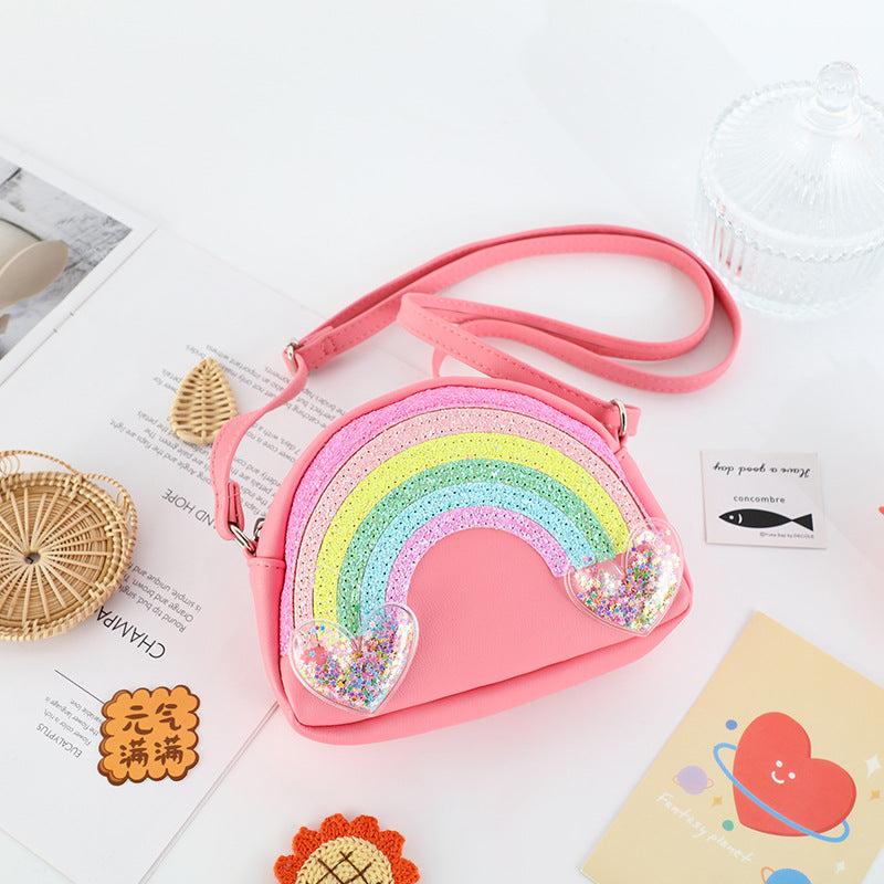 Wholesale Cotton Macaron Rainbow Kids Messenger Bag