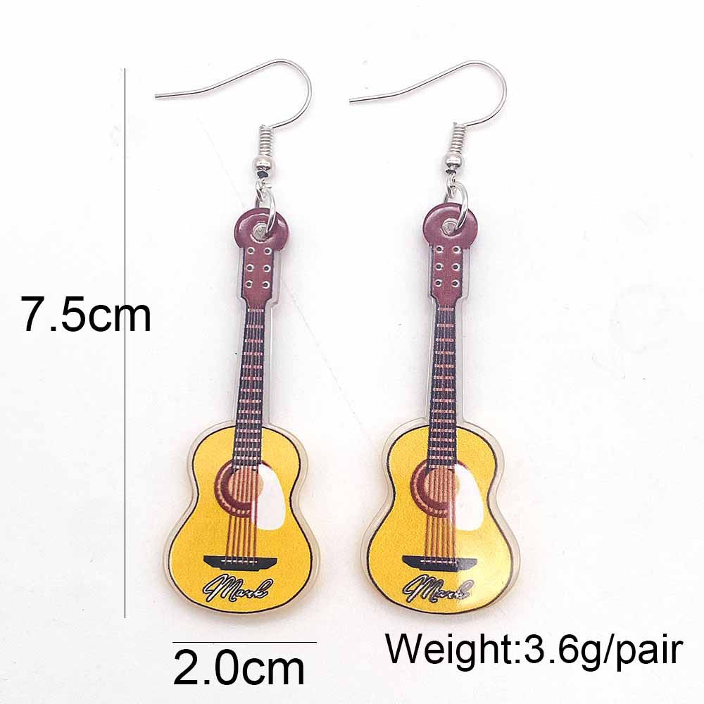 Wholesale Music Instruments Electronic Guitar Acrylic Earrings