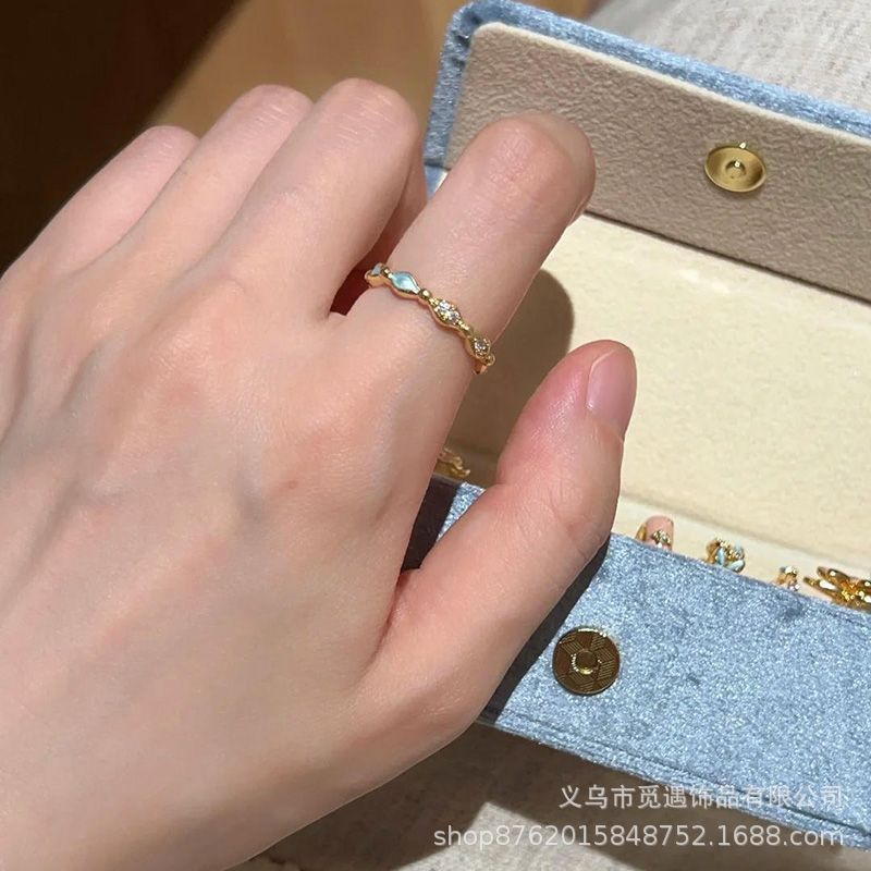 Wholesale Sweet Butterfly Flower Series Stacked Ring