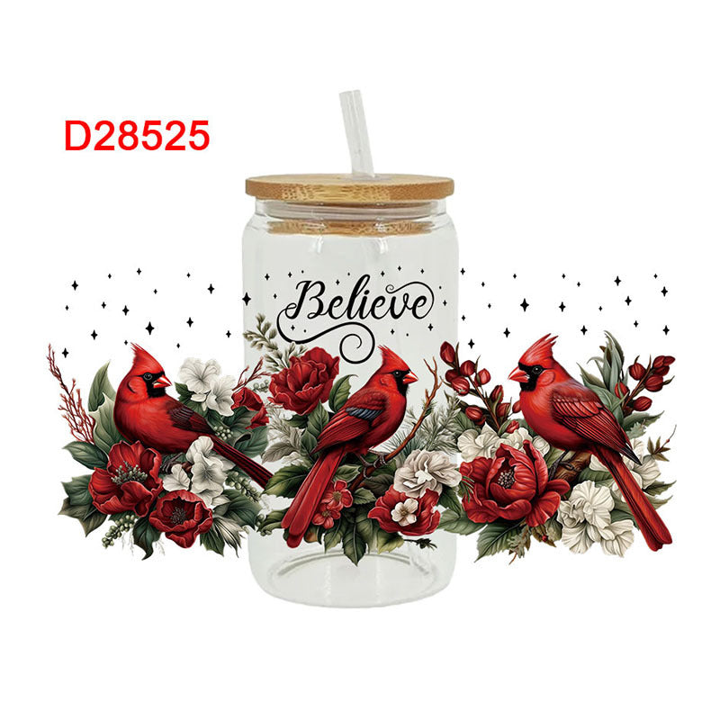 Wholesale Colorful Cartoon Little Bird Ladybug 16oz Cup UV DTF Wraps