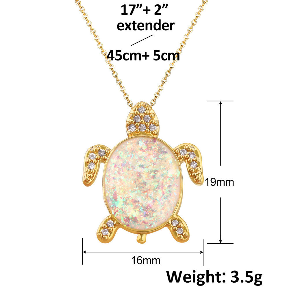 Wholesale Gradient Butterfly Heart Turtle Bee Small Animal Pendant Necklace Fashion Accessory Gift For Boutique Resale