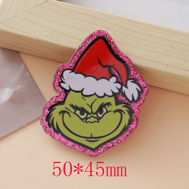 Wholesale 10pcs Glitter and Sparkle Christmas DIY Acrylic Patch