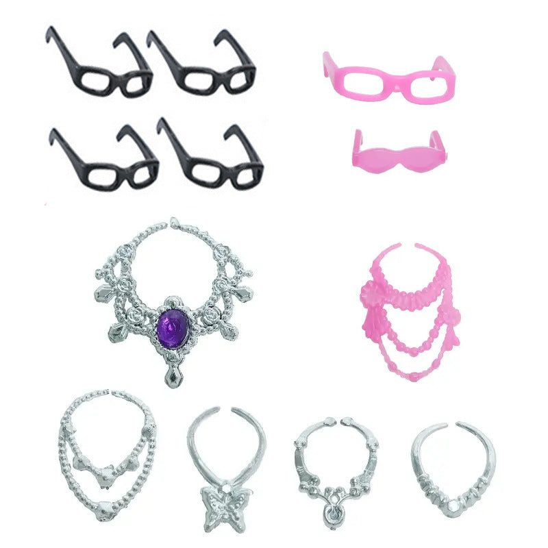Wholesale 10-Piece Set of 11-Inch 30cm Doll Necklace Doll Accessories