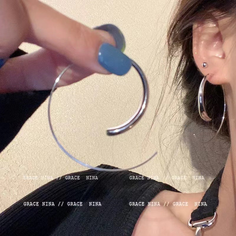 Wholesale Geometric oval high-end cool style earrings