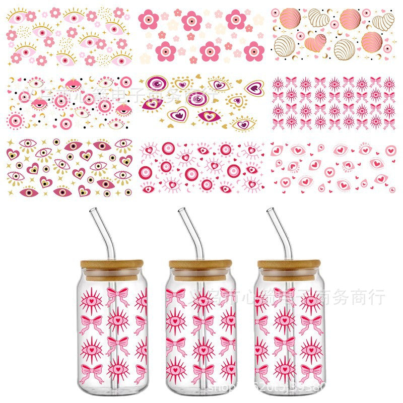 Wholesale 5pcs Devil' s Eye 16oz Cup UV DTF Wraps