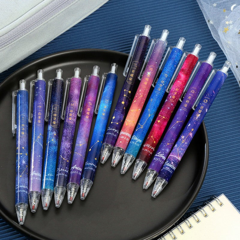 Wholesale 12pcs Constellation Pen Press Gel Pen