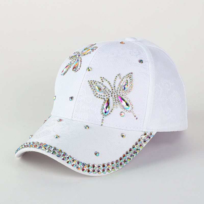 Wholesale Fabric Inlaid Diamond Bow Baseball Caps