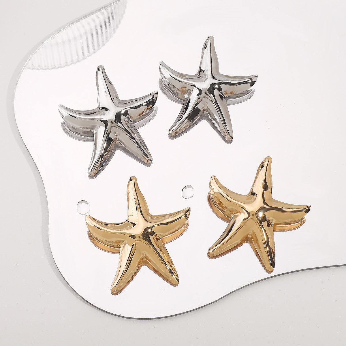 Wholesale Niche Fashion Metal Starfish Earrings