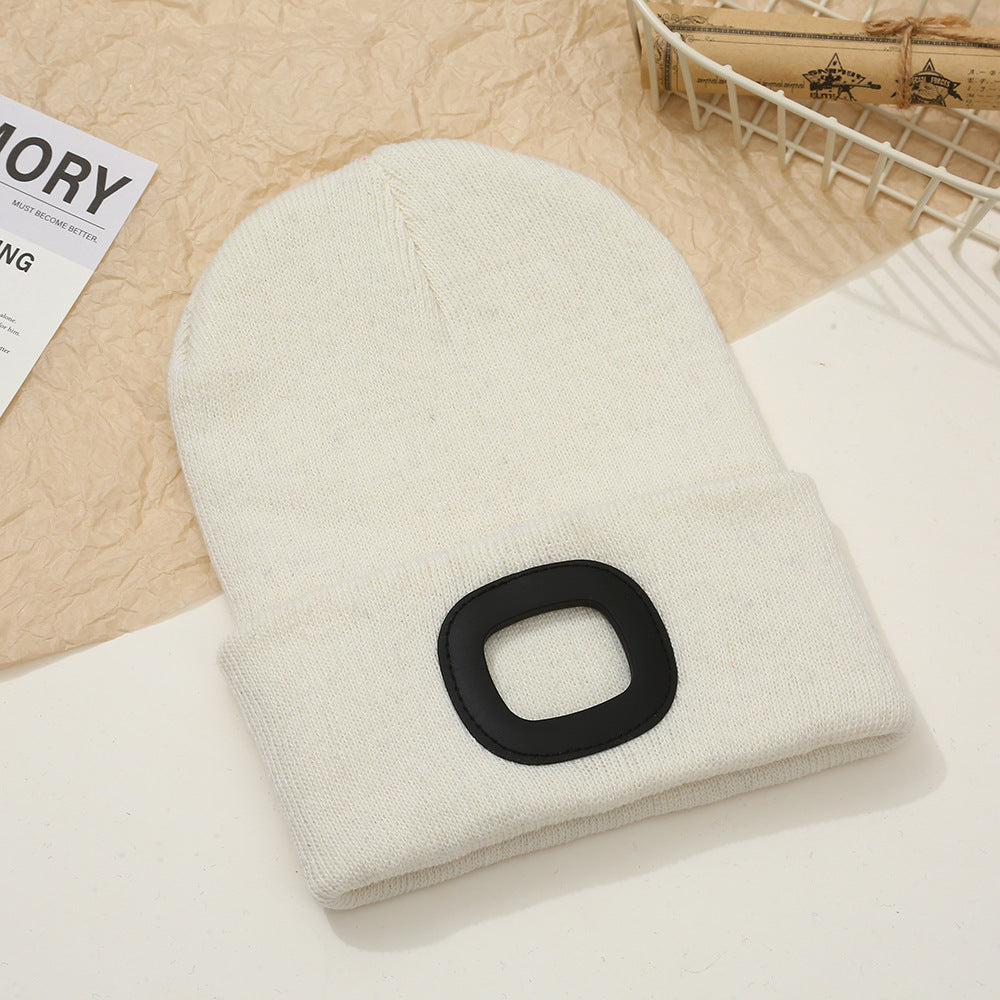 Wholesale Outdoor Windproof Earmuffs Night Riding Light Knitted Hat