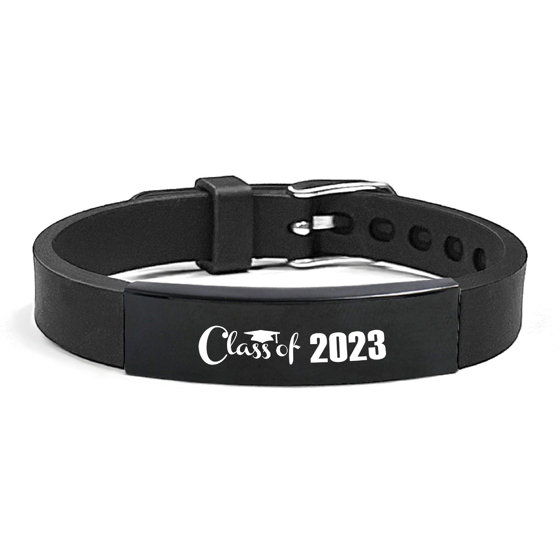 Wholesale Graduation Season Gift Engraved Stainless Steel Silicone Necklace