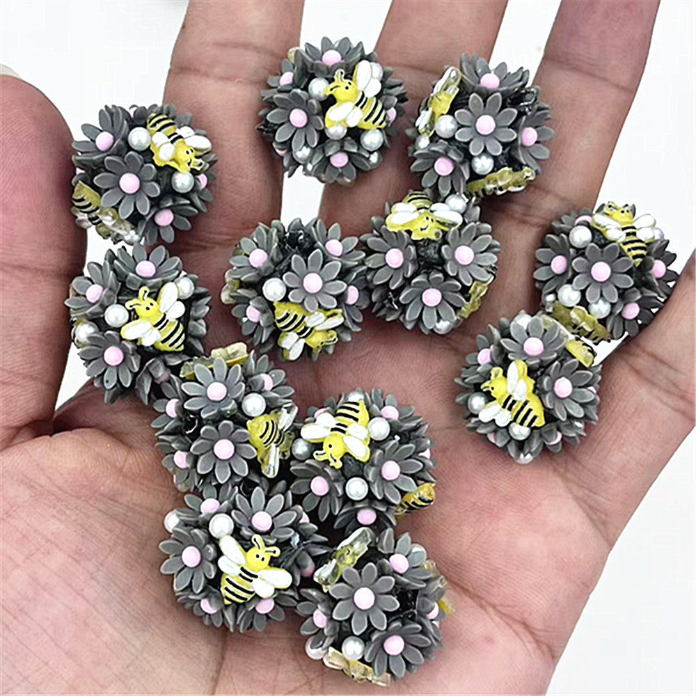 Wholesale 30pcs/pack Heavy clay flower ball DIY beaded accessories